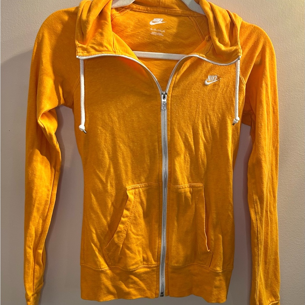 NWOT Nike Women's Orange Light Weight Zip-Up Hoodie